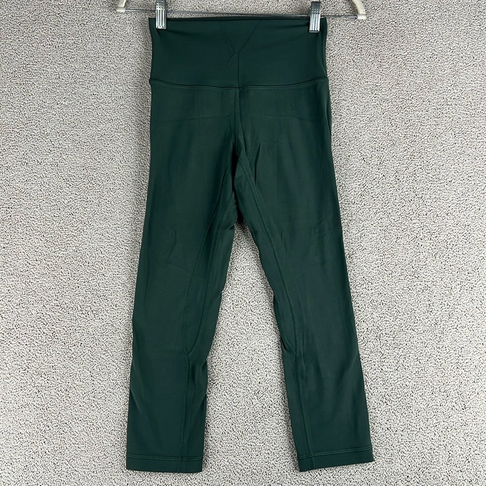 Lululemon Leggings High Waisted Green Womens Size 4 Yoga Workout Pants